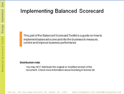 Implement Balanced Scorecard in business processes